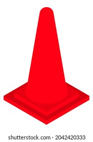 Isometric illustration of a color cone