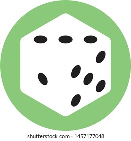 Isometric illustration of dice with background