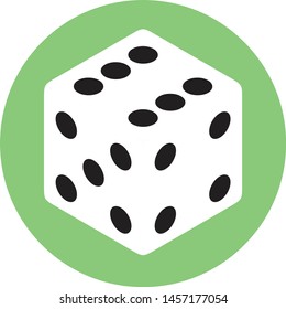 Isometric illustration of dice with background
