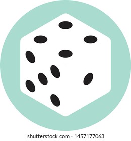 Isometric illustration of dice with background