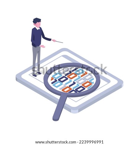 a isometric illustration of digital image
