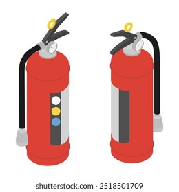 Isometrische Illustration: Feuerlöscher