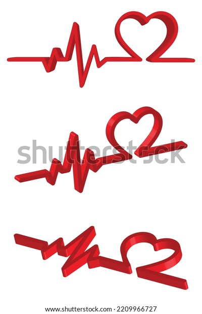 Isometric Illustration Heart Ecg Ekg Signal Stock Vector Royalty Free 2209966727 Shutterstock 7734