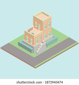 isometric illustration of a house. 3d image