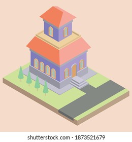 ilustración isométrica de una casa. 3.ª imagen