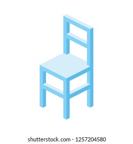Isometric illustration of an interior chair. Creative idea 3d vector icons.