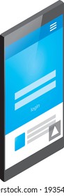 Isometrische Abbildung mobiler Geräte