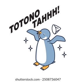 É uma ilustração isométrica de um pinguim em uma sauna.