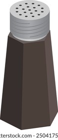 Isometric Illustration of Pepper Shaker