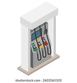 Isometric illustration: a refueling machine