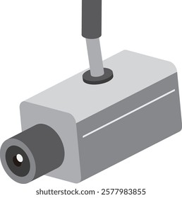 Isometric illustration of a security camera