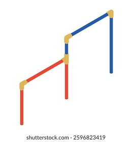 Isometric illustration: simple horizontal bar