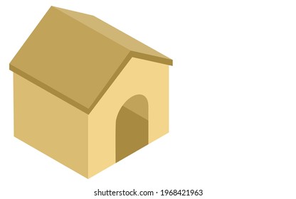 Isometric illustration of a simple house model