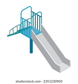 Isometric illustration of a slide.