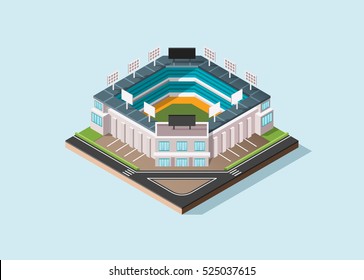 Isometric Illustration - Stadium