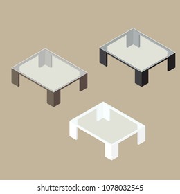 Isometric illustration of table