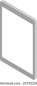 Isometric illustration of a tablet device