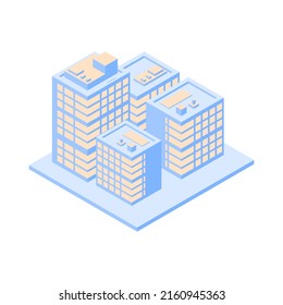 Isometric Illustration vector of building 