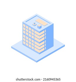 Isometric Illustration vector of building 