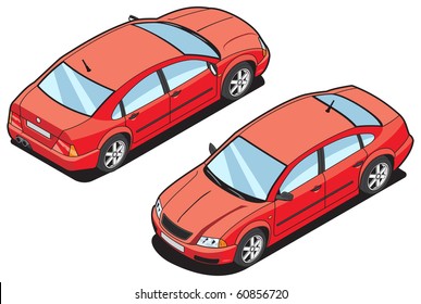 isometric image of a car