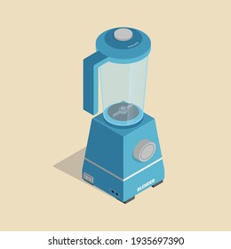 Isometric image of a domestic modern blender.
