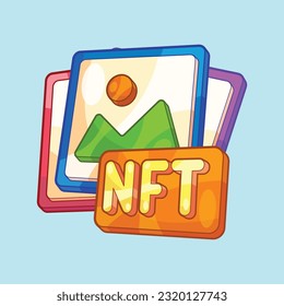 Isometric Image NFT File Clip Art Vector Illustration