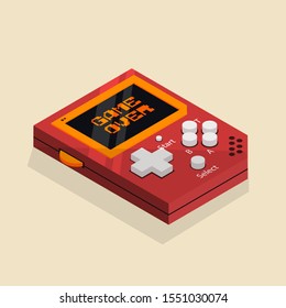 Isometric Image Old Retro Hand Console Stock Vector (royalty Free 