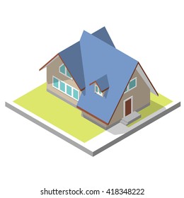 isometric image of a private house