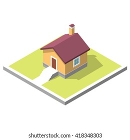 isometric image of a private house