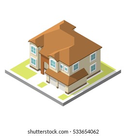 isometric image of a private house