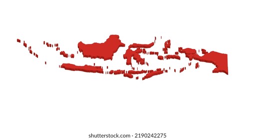 Isometric Indonesian Maps Color Template Stock Vector (royalty Free 