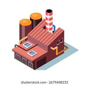 Ilustración vectorial de construcción de Industriales isométricos