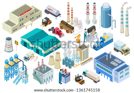 Similar – Image, Stock Photo Industrial plant in building construction