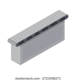 Correia transportadora industrial isométrica com base sólida para serviço pesado