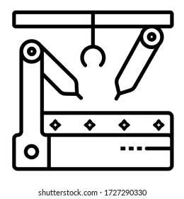 Isometric industrial robot icon vector