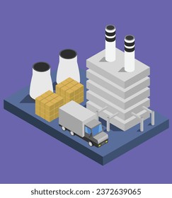 isometric industry test vector design illustration