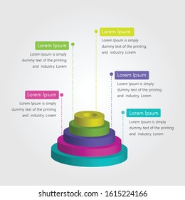 Isometric infographic with data information