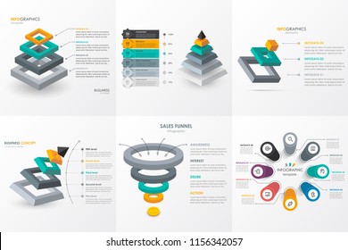 Isometric Infographic design set. Infographics for business concept. Can be used for presentations banner, workflow layout, process diagram, flow chart, info graph