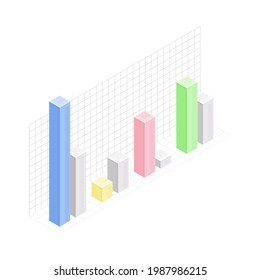 Isometric Infographic as Graphic Visual Representation of Information or Data Vector Illustration
