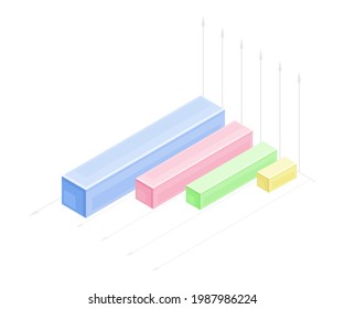 Isometric Infographic as Graphic Visual Representation of Information or Data Vector Illustration