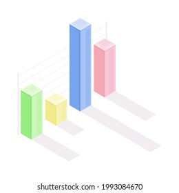 Isometric Infographic as Graphic Visual Representation of Information or Data Vector Illustration