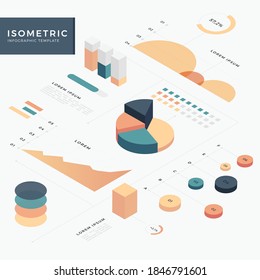 ISOMETRIC Herramientas de infografía plantilla de negocio, diseño vectorial de elementos de infografía, concepto de negocio con 4 pasos, flujo de trabajo, diagrama, banner, proceso, plantilla de presentación de negocios, diseño web.