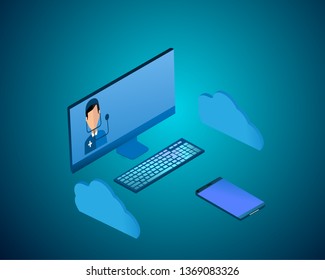 Isometric infographics design elements