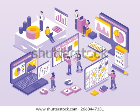 Isometric Infographics for Project Planning