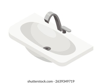 Isometric interior furniture, icon. Home decoration element or accessory. Decorative household symbol. Cartoon vector illustration