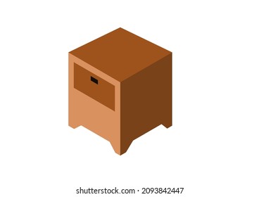 Tabla de vestuario de vestuario de madera de interiores isométricos  