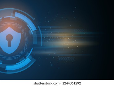 Isometric internet security lock business concept. personal information data connection pc smartphone future technology. vector illustration