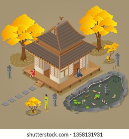 Isometric Japanese House