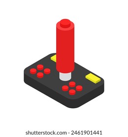 Isometric joy pad illustrated on white background