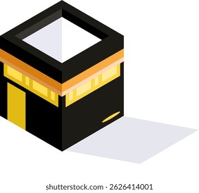 Ilustração isométrica Kaaba - Um vetor de design moderno e plano da Sagrada Kaaba em Meca